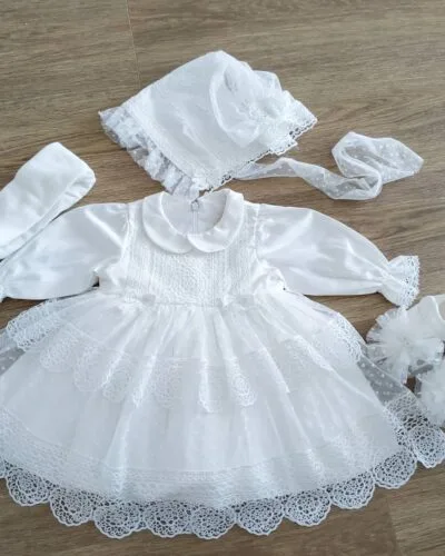 Pugi Baby Kız Bebek Şapkalı Mevlüt Takımı