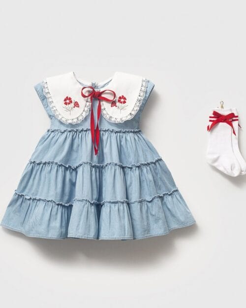 Noynoy Bebe Kot Elbise Çoraplı Set