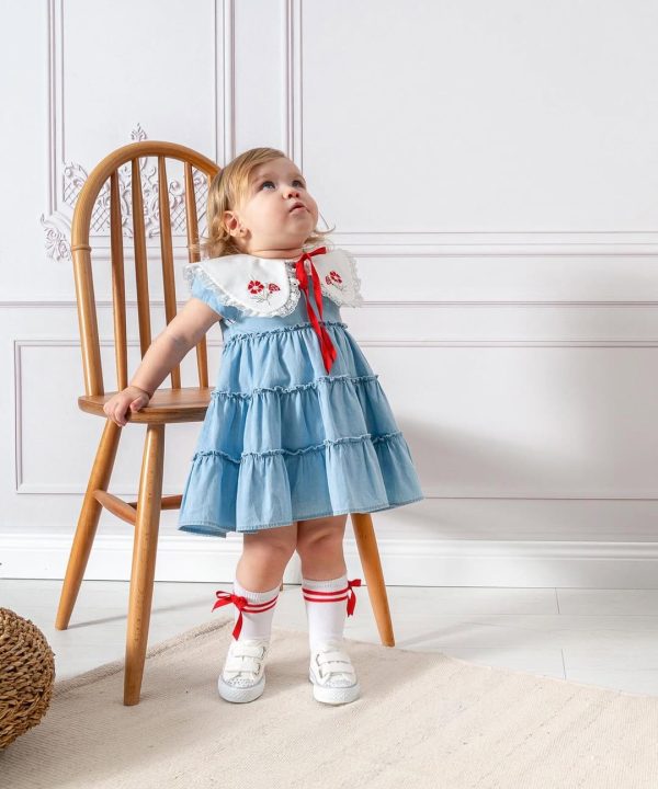 Noynoy Bebe Kot Elbise Çoraplı Set.