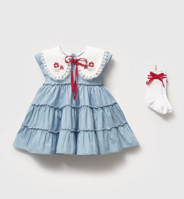 Noynoy Bebe Kot Elbise Çoraplı Set