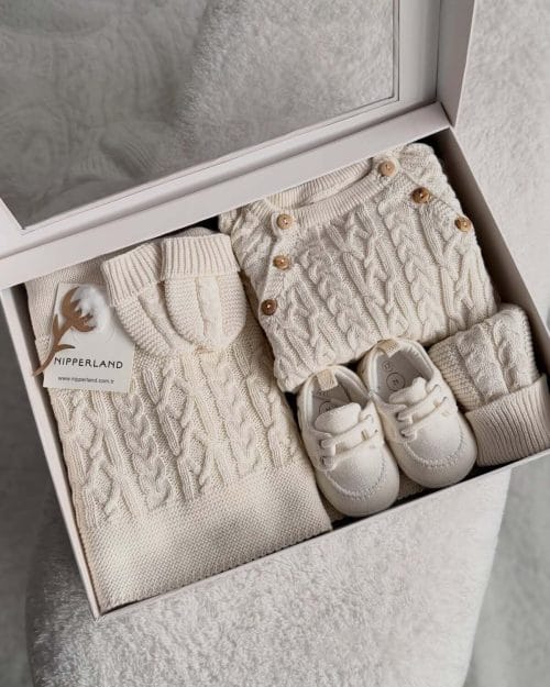 %100 Organik Erkek Bebek Reglan Kol 5'li Set