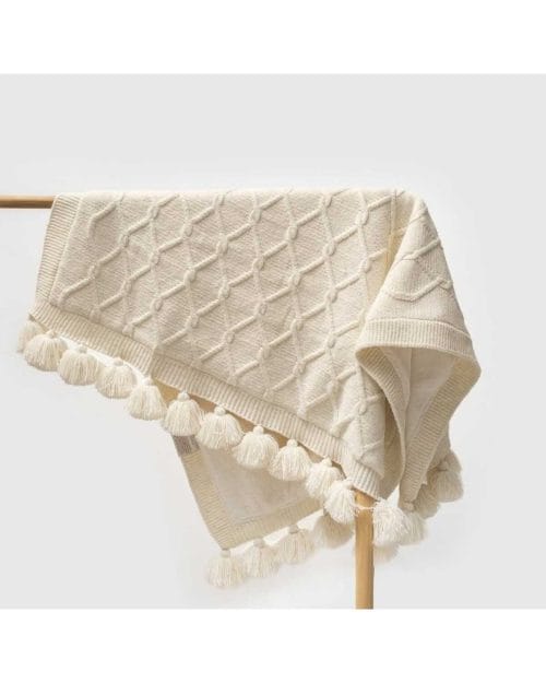 Unisex 85*100 cm Püsküllü Battaniye