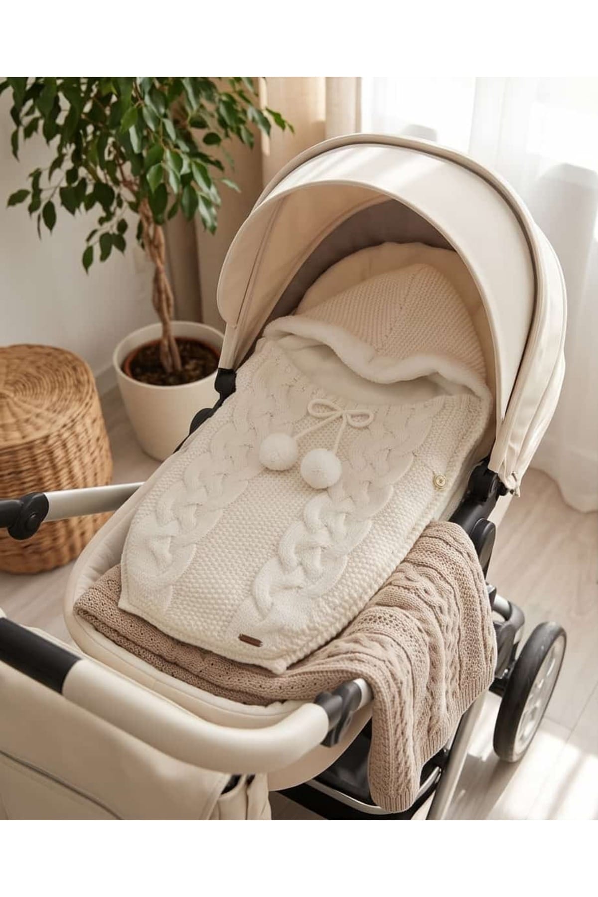 %100 Triko Ponponlu Ana Kucağı