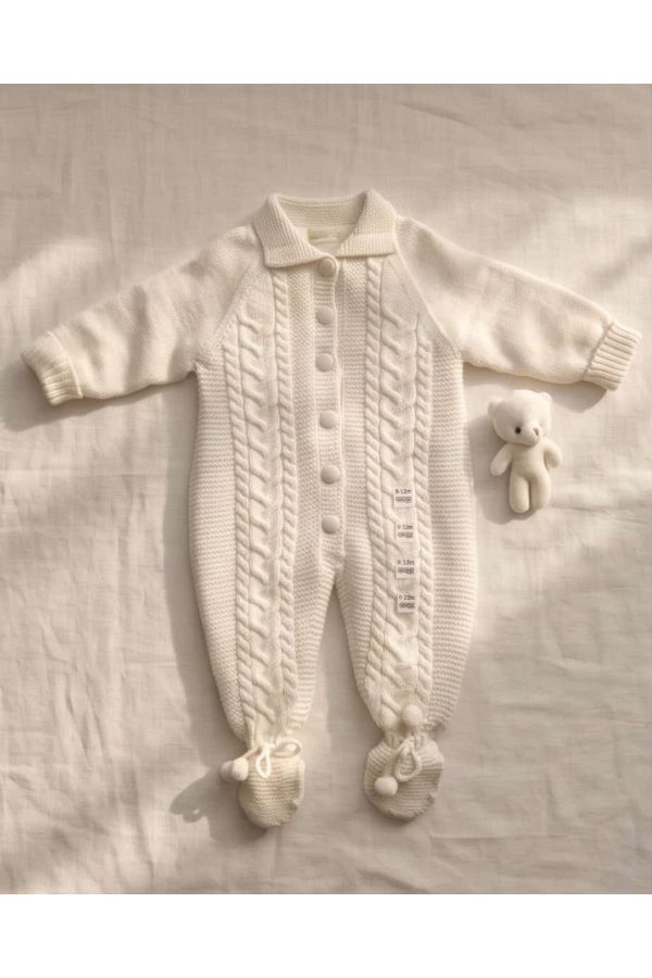 %100 Triko Unisex Ayaklı Tulum