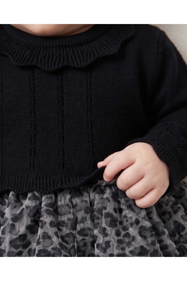 Kız Bebek 3*12 Ay Leopar Elbise - Görsel 4