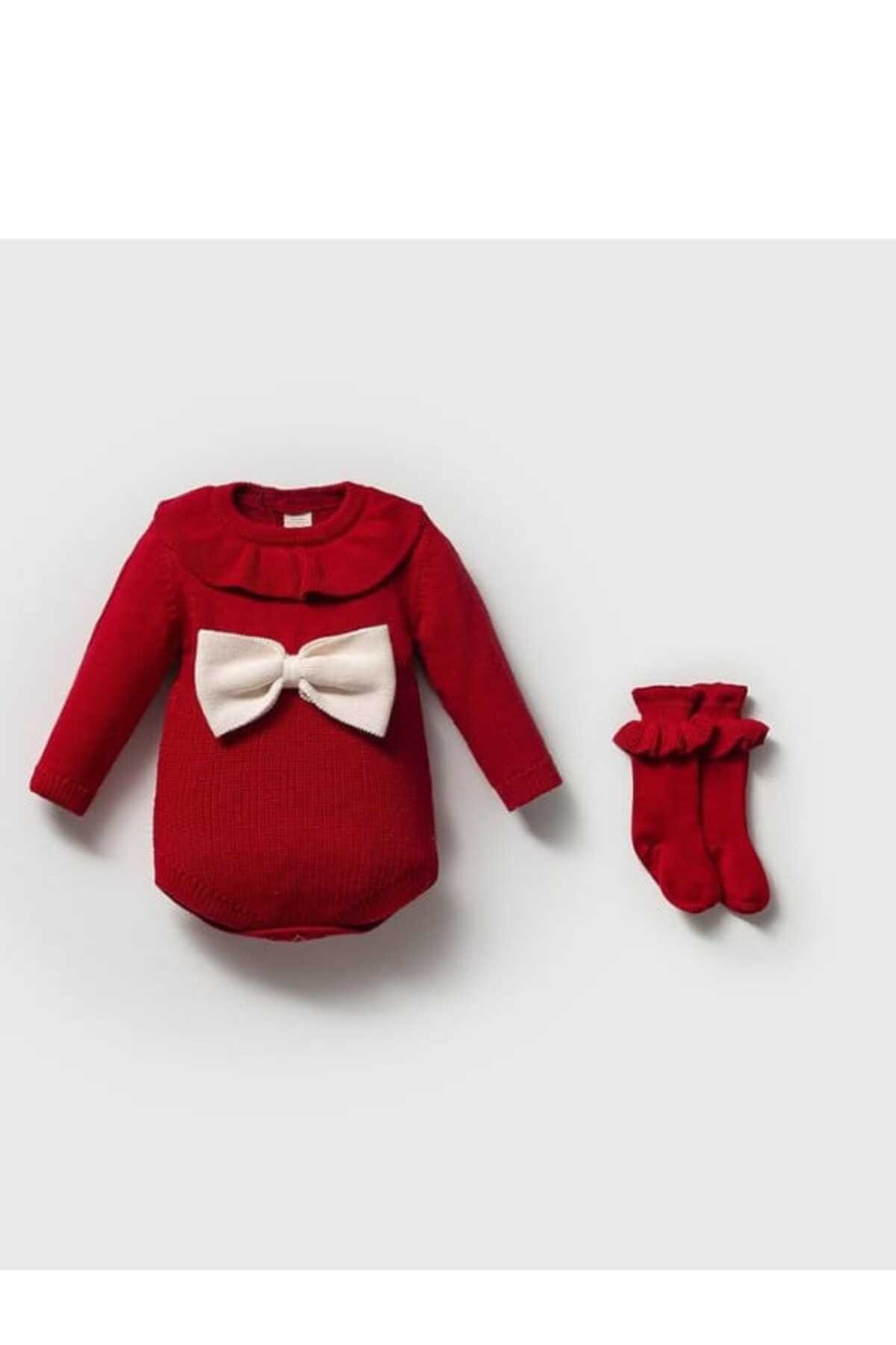 Kız Bebek Christmas Çoraplı Romper