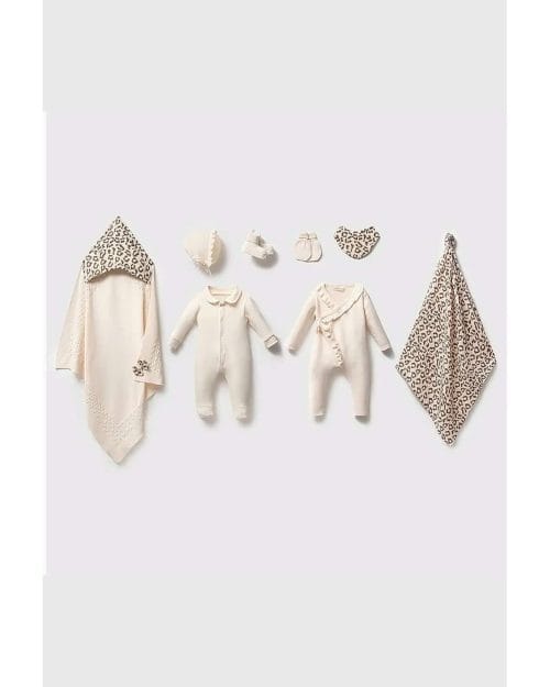 Leopar Temalı 8'li Sandıklı Set
