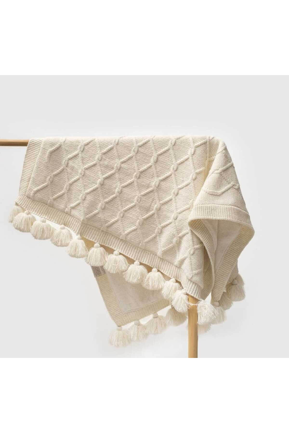Unisex 85*100 cm Püsküllü Battaniye