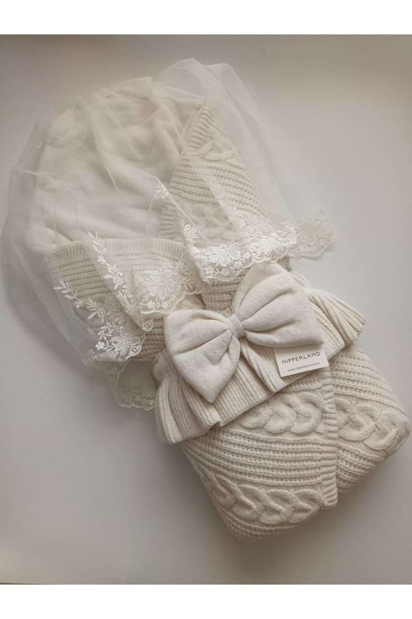 Unisex 85*85 cm Tüllü Kundak Battaniye - Görsel 2
